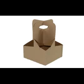 Cup Carrier 7X7X9.25 IN 4 Compartment Paperboard Kraft 200/Case