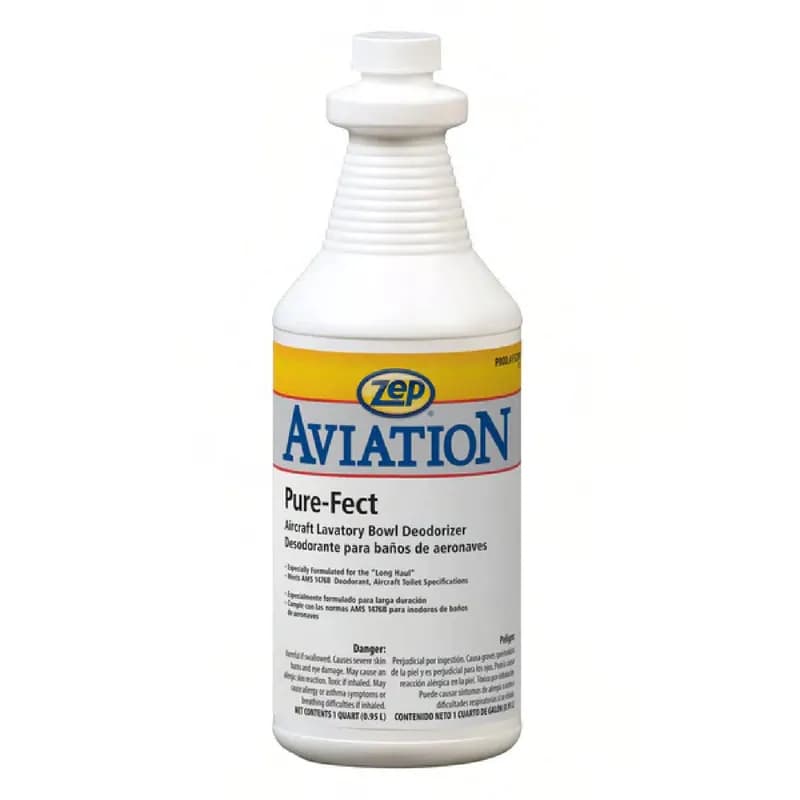 Aviation Pure-Fect Aircraft Lavatory Bowl Deodorizer Toilet Bowl Cleaner Deodorizer 32 OZ Liquid 12/Case