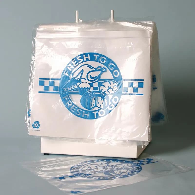 Deli Bag 10X8 IN 1.5MIL Clear Fresh To Go Printed 1 Color With Slide Seal Closure Saddlepack 1000/Case