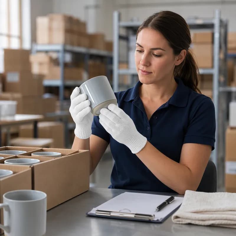 Gloves Women Medium (MED) White Cotton Blend (60% Cotton, 40% Polyester) 360 Count/Case