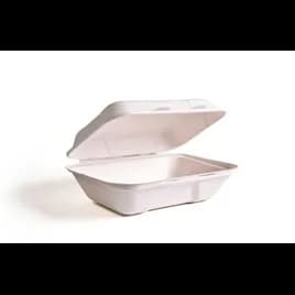 Take-Out Container Hinged 9X6X3 IN Sugarcane Natural 300/Case