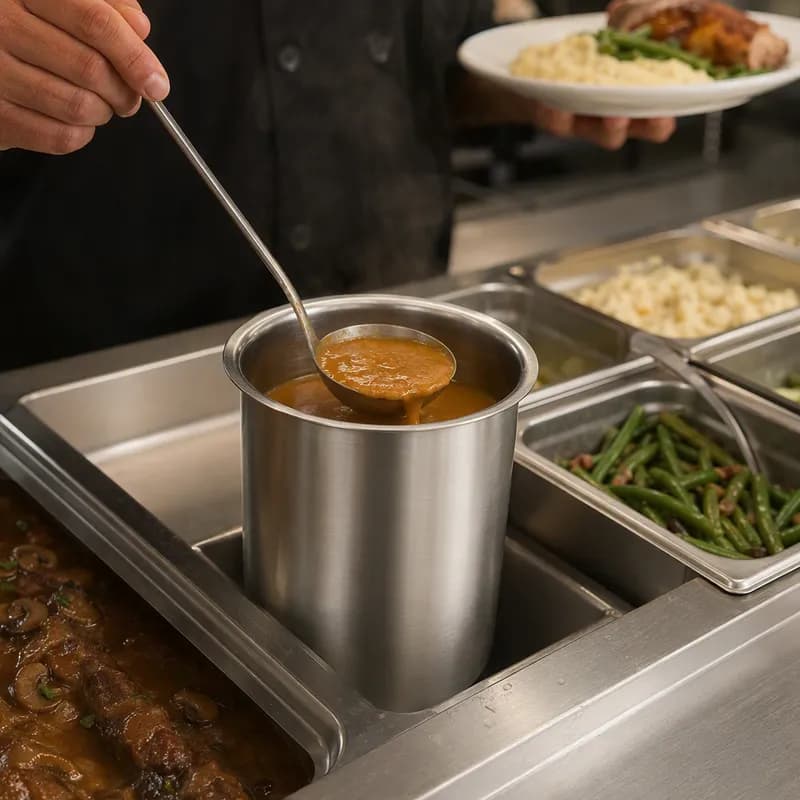 Bain Marie 5.75X6.75 IN 2 QT Stainless Steel 1/Each