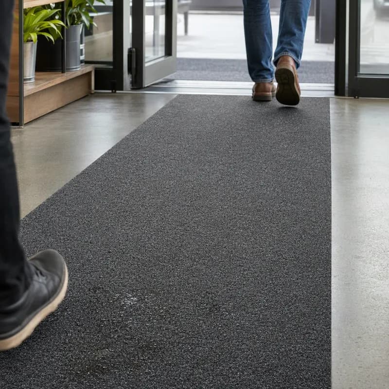 Floor Mat 36IN X100FT Charcoal 1/Each