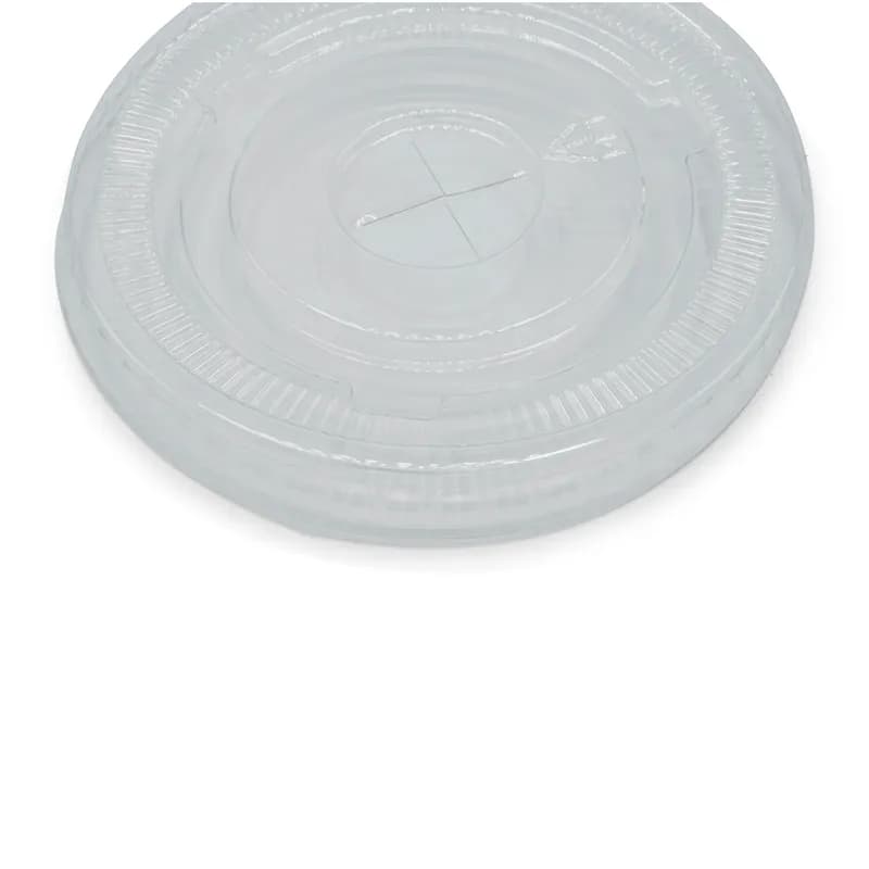 Victoria Bay 92 Series Lid Flat 3.6X0.4 IN PET Clear For 9-12 OZ Cold Cup Straw Slot 100 Count/Pack 10 Packs/Case