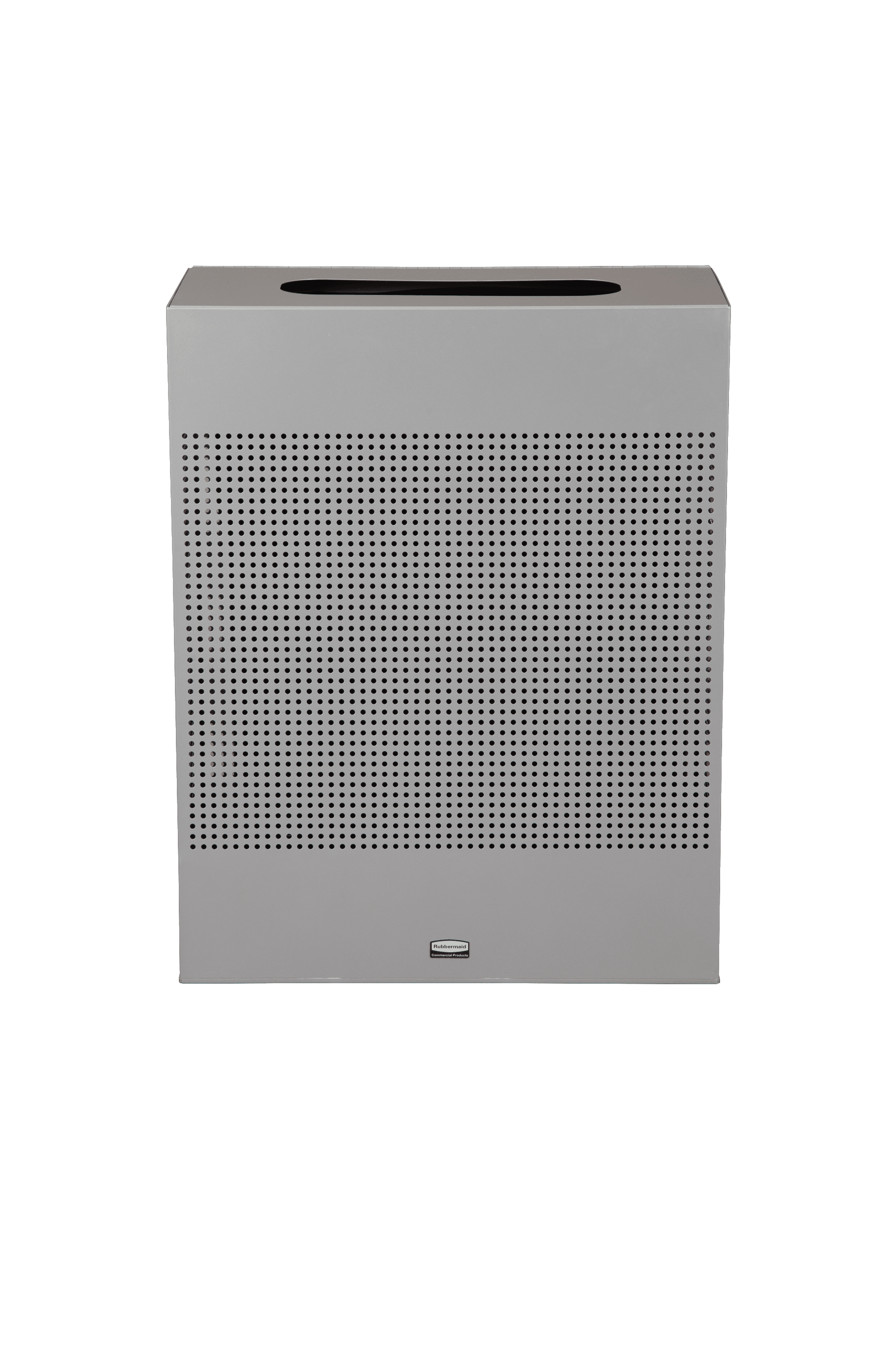 Silhouettes 1-Stream Trash Can 26X15X31 IN 22.5 GAL Stardust Silver Metallic Rectangle Steel With Hinged Lid 1/Each