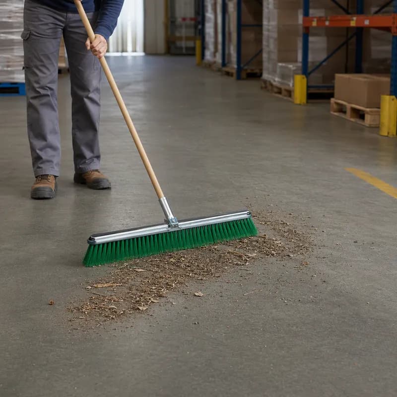 Push Broom Head 24 IN Green Steel 12/Case