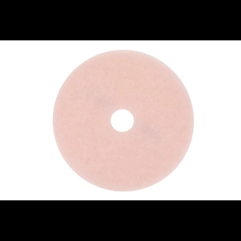 3M™ Eraser™ 3600 Burnishing Pad 19X1 IN Pink Non-Woven Polyester Fiber 1500-3000 RPM Center Hole 5/Case