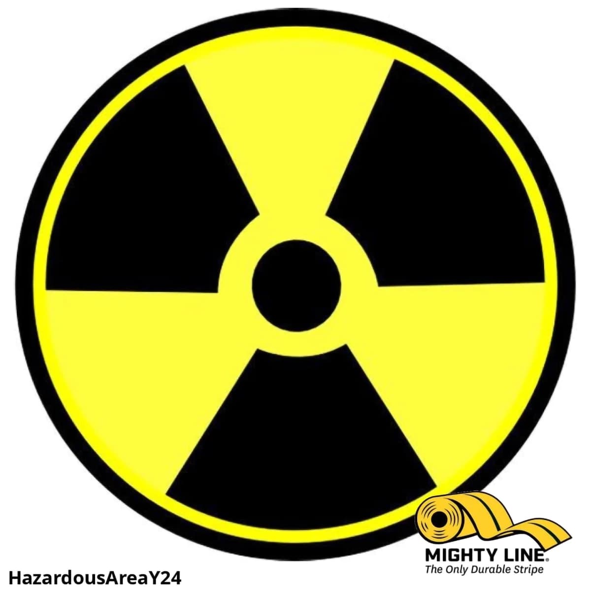 Hazardous Material Floor Sign Round 1/Each