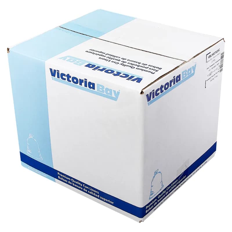 Victoria Bay Can Liner 52X75 IN 90-100 GAL Clear 2MIL 5 Count/Roll 10 Rolls/Case