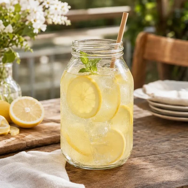 Drinking Jar 32 FLOZ Glass Flint 12/Case