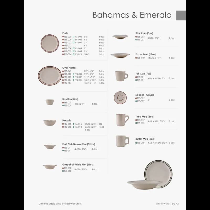 Bahamas Plate 9.5 IN China Eggshell Brown Round Narrow Rim Speckled Fully Vitrified 24/Case