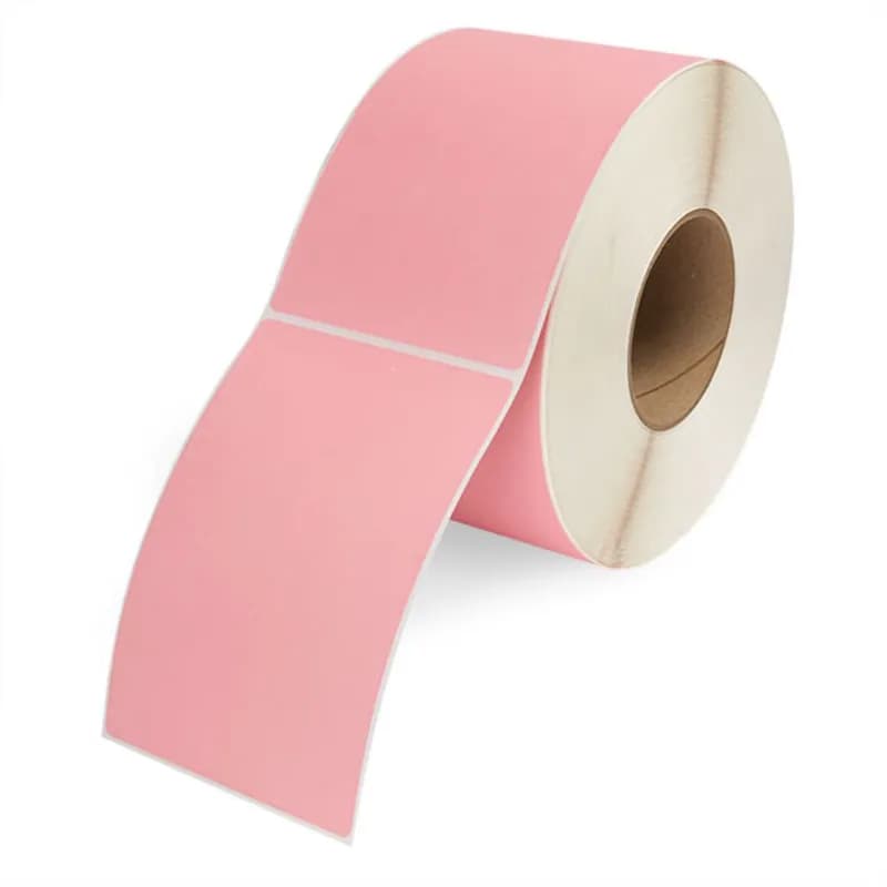 Label 6X4 IN Fluorescent Pink Thermal Transfer 4000/Case