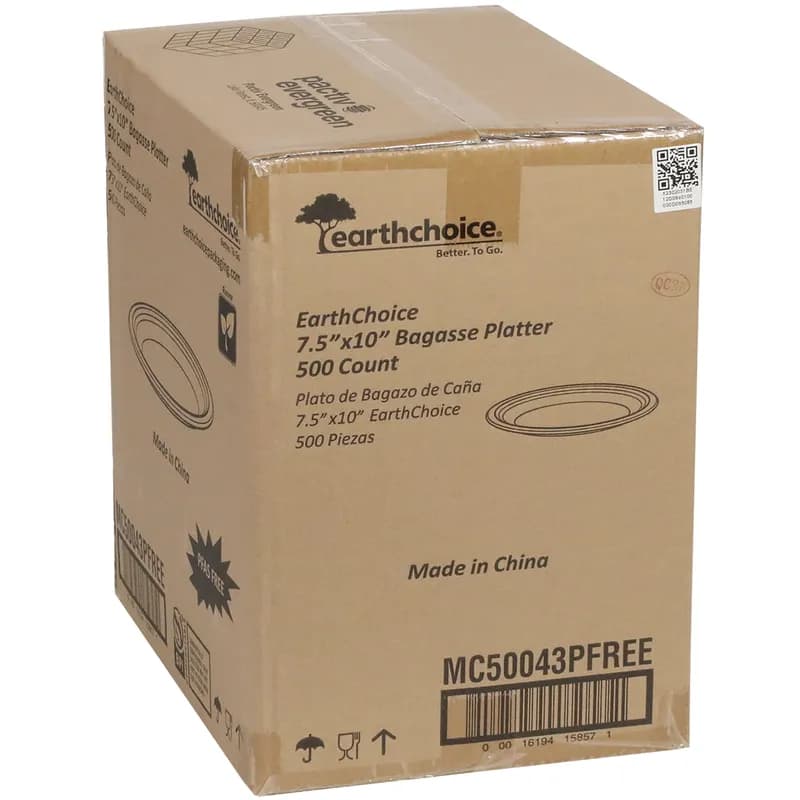 Take-Out Tray 7.5X10X1 IN Molded Fiber White 500/Case