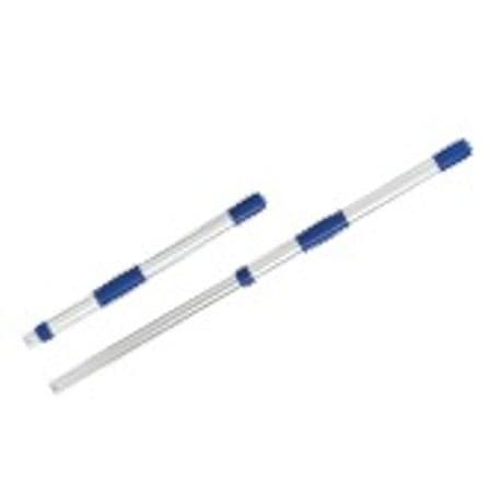 Handle 38 IN Gray Blue Anodized Aluminum Telescoping Rubber Grip 1/Each