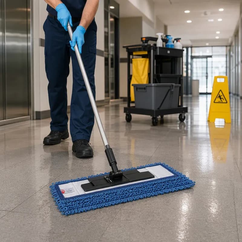 Micro-Kleen Pro Mopping System 16 IN Blue Microfiber Synthetic Mesh Twist Loop Pocket 1/Each