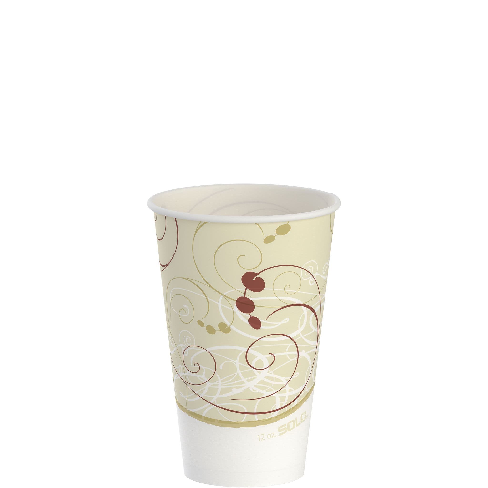 Solo® Cold Cup 12 OZ Wax Coated Paper Multicolor Symphony® Stock Print 100 Count/Pack 20 Packs/Case 2000 Count/Case