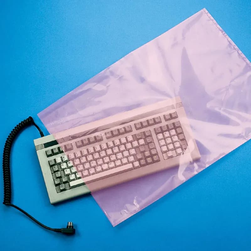 Poly Bag 4X6 IN Pink LDPE 2MIL With Open Ended Closure Anti-Static 2000/Case