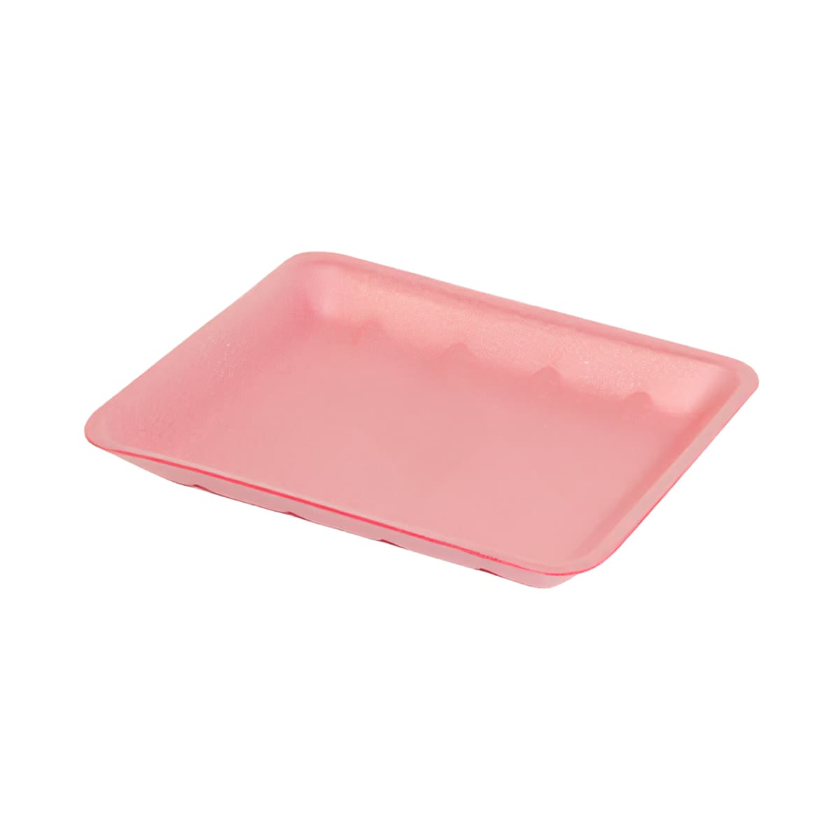 16S Meat Tray 12.25X7.25X0.5 IN Polystyrene Foam Shallow Rose Rectangle 250/Bundle
