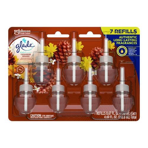 Glade® Air Freshener Cashmere Woods Scented Oil Refill 7/Pack