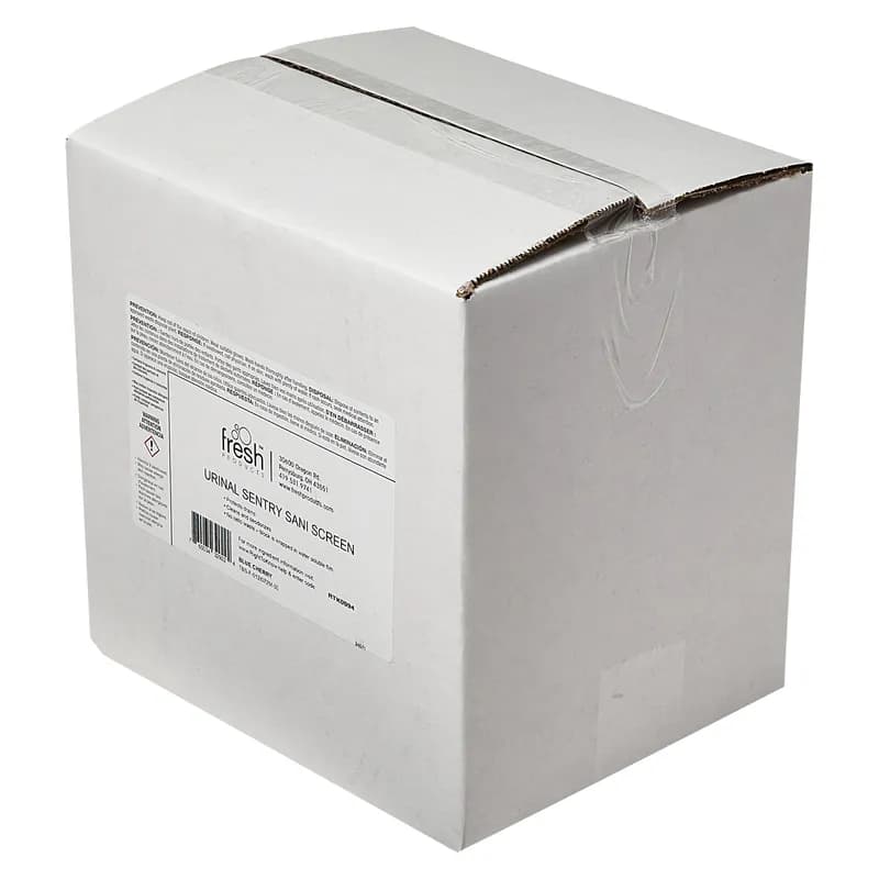 Urinal Screen & Block Natural White Plastic Non-Para Extra Duty 12/Box
