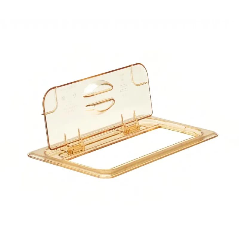 H-Pan™ FlipLids® Food Pan Lid 1/2 12.75X10.44 IN Amber Notched 6/Case