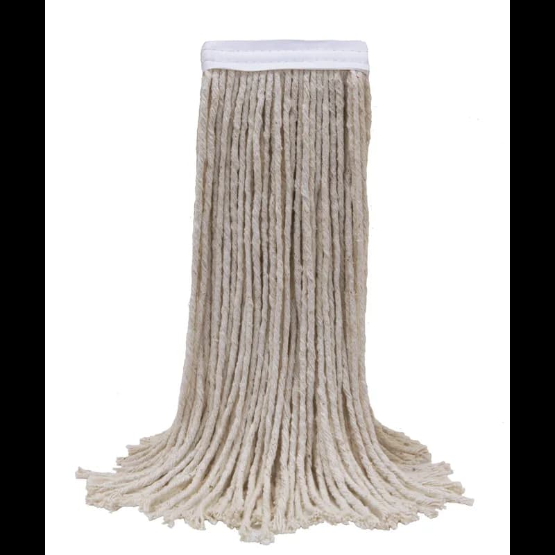 MaxiCotton™ Mop Head #24 18.5X6X1 IN White Cotton 8PLY 1.25IN Narrow Headband 12/Case