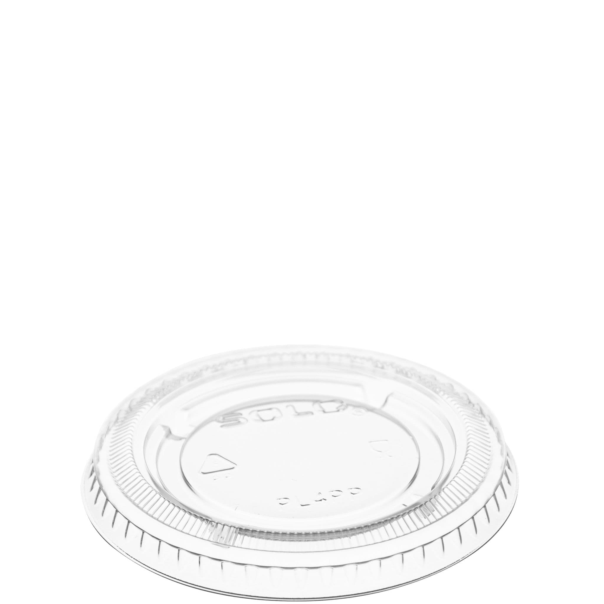 Solo® Lid 3.1X0.35 IN PP Clear For 3.25-5.5 OZ Souffle & Portion Cup 125 Count/Bag 20 Bags/Case 2500 Count/Case