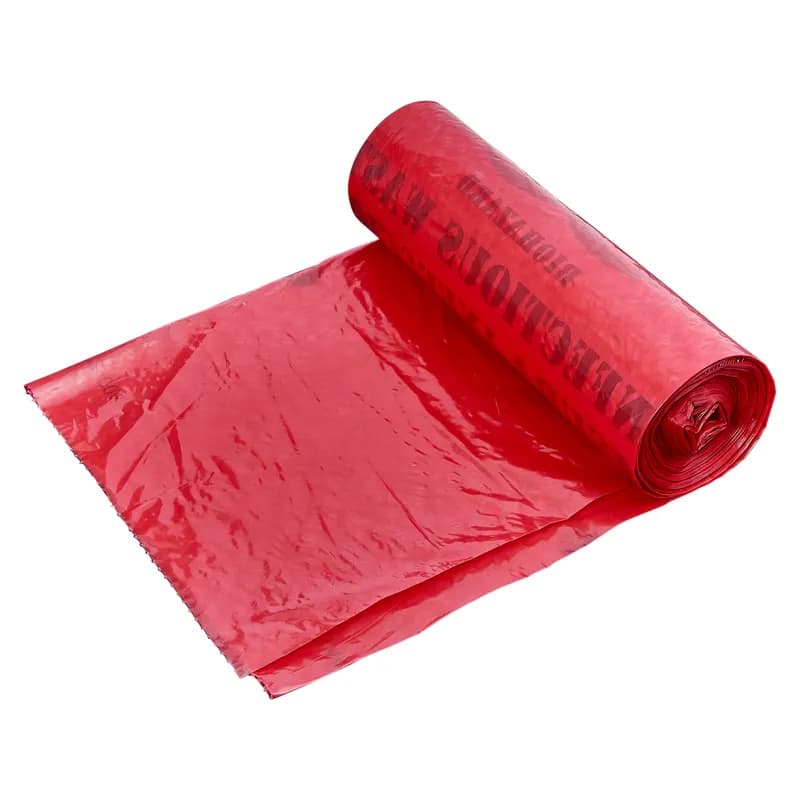 Victoria Bay Can Liner Biohazard Bag 30X43 IN 30-40 GAL Red LDPE 1.25MIL 20 Count/Roll 10 Rolls/Case