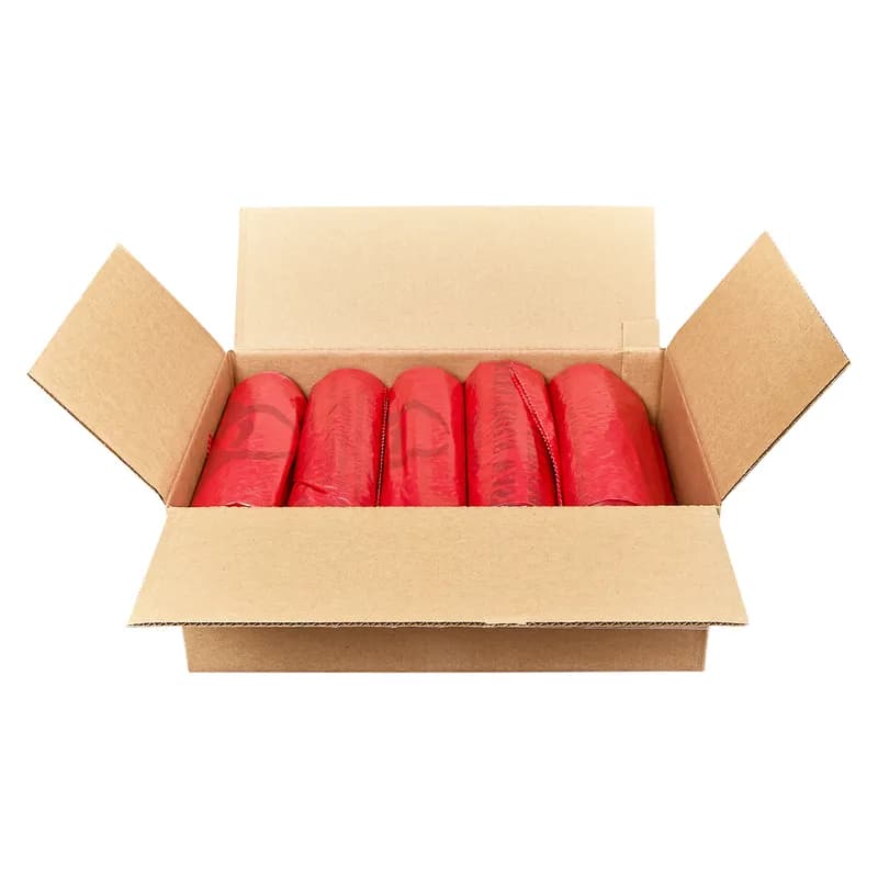 Victoria Bay Can Liner Biohazard Bag 30X43 IN 30-40 GAL Red LDPE 1.25MIL 20 Count/Roll 10 Rolls/Case
