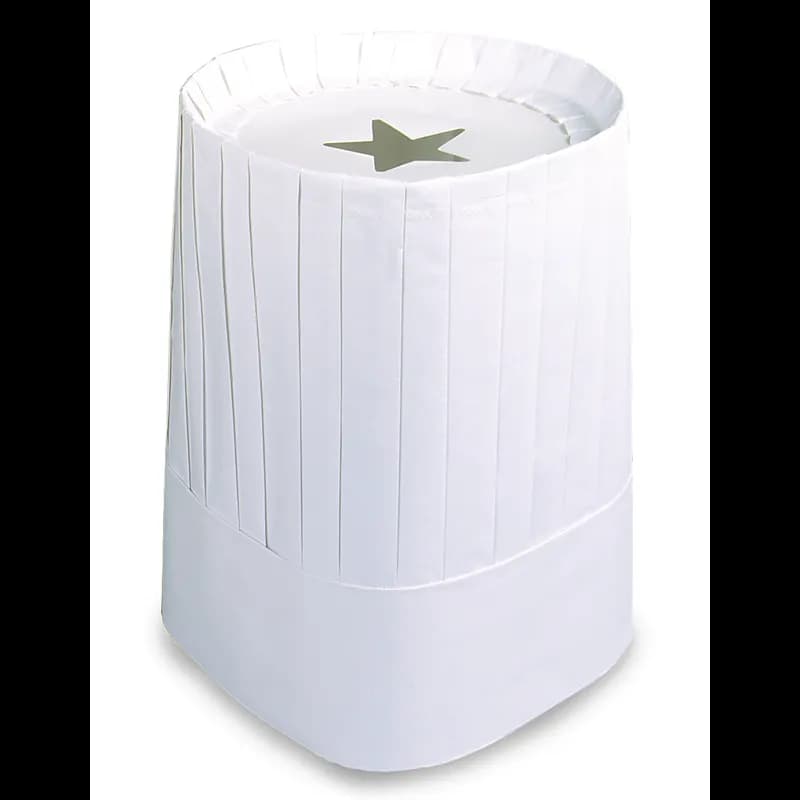Le Classic™ Chef Hat 9 IN White Paper Pleated Fully Formed Star Air Vent 12/Case