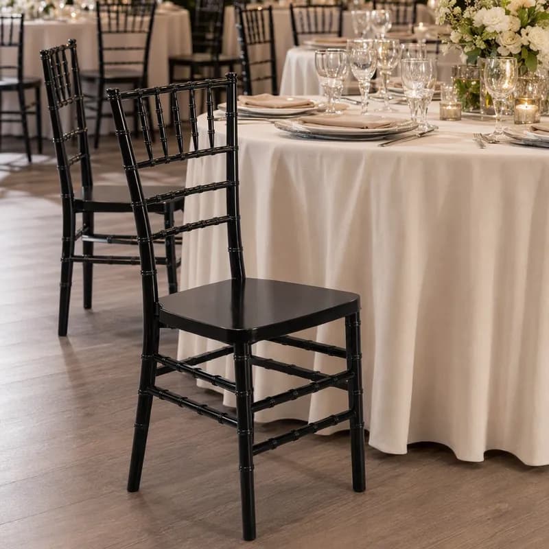 Chiavari Chair Black Resin Stackable 1/Each