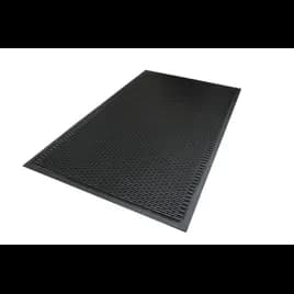 SuperScrape™ Scraper & Wiper Floor Mat 48X72 IN Black Nitrile Rubber With Smooth Backing Square Corner 1/Each