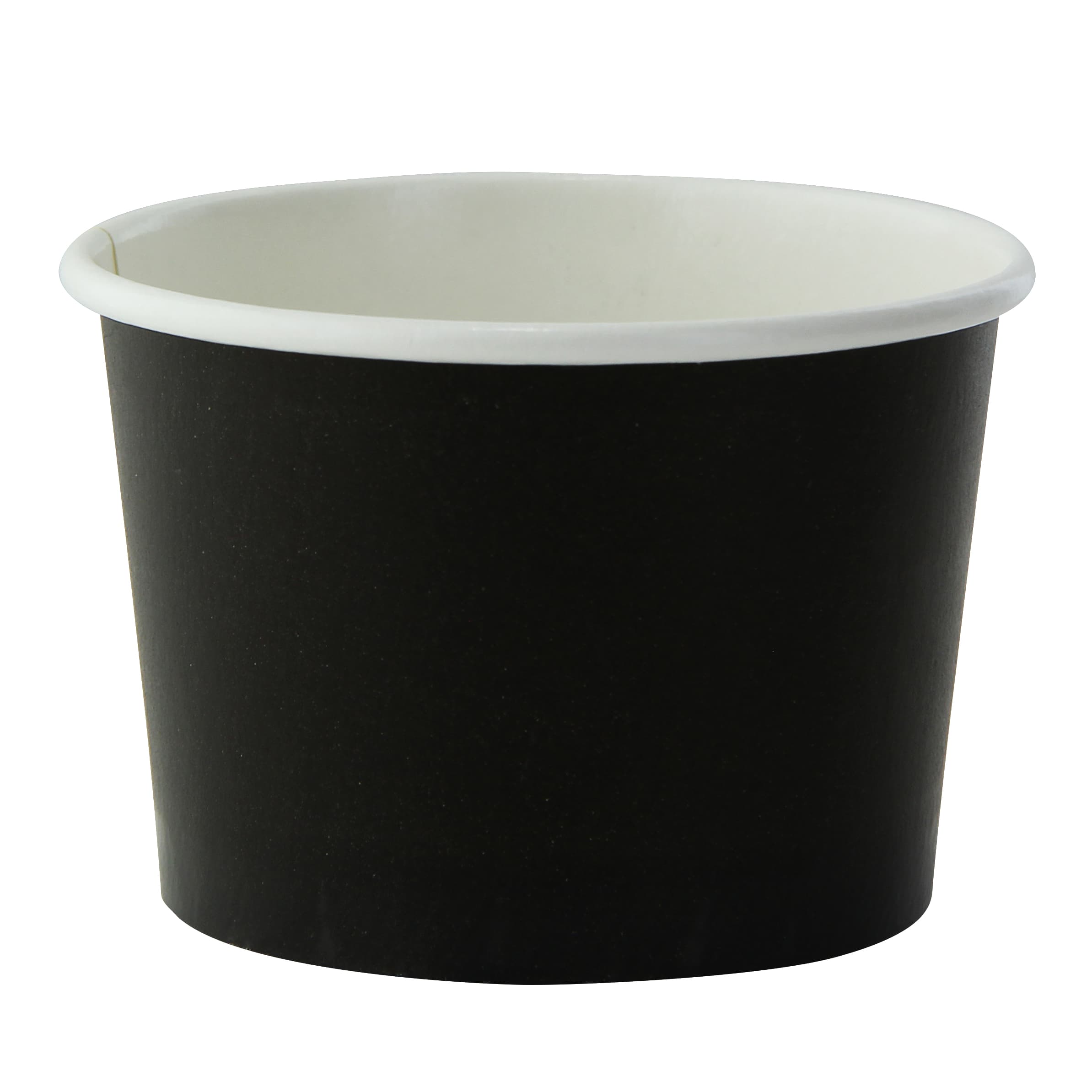 Food Container Base 4.2 OZ Double Wall Poly-Coated Paper Black Round 50 Count/Pack 20 Packs/Case 1000 Count/Case