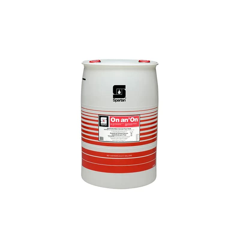 On an' On® Floor Finish 55 GAL Alkaline RTU 25% Solids Metal Interlock 1/Drum