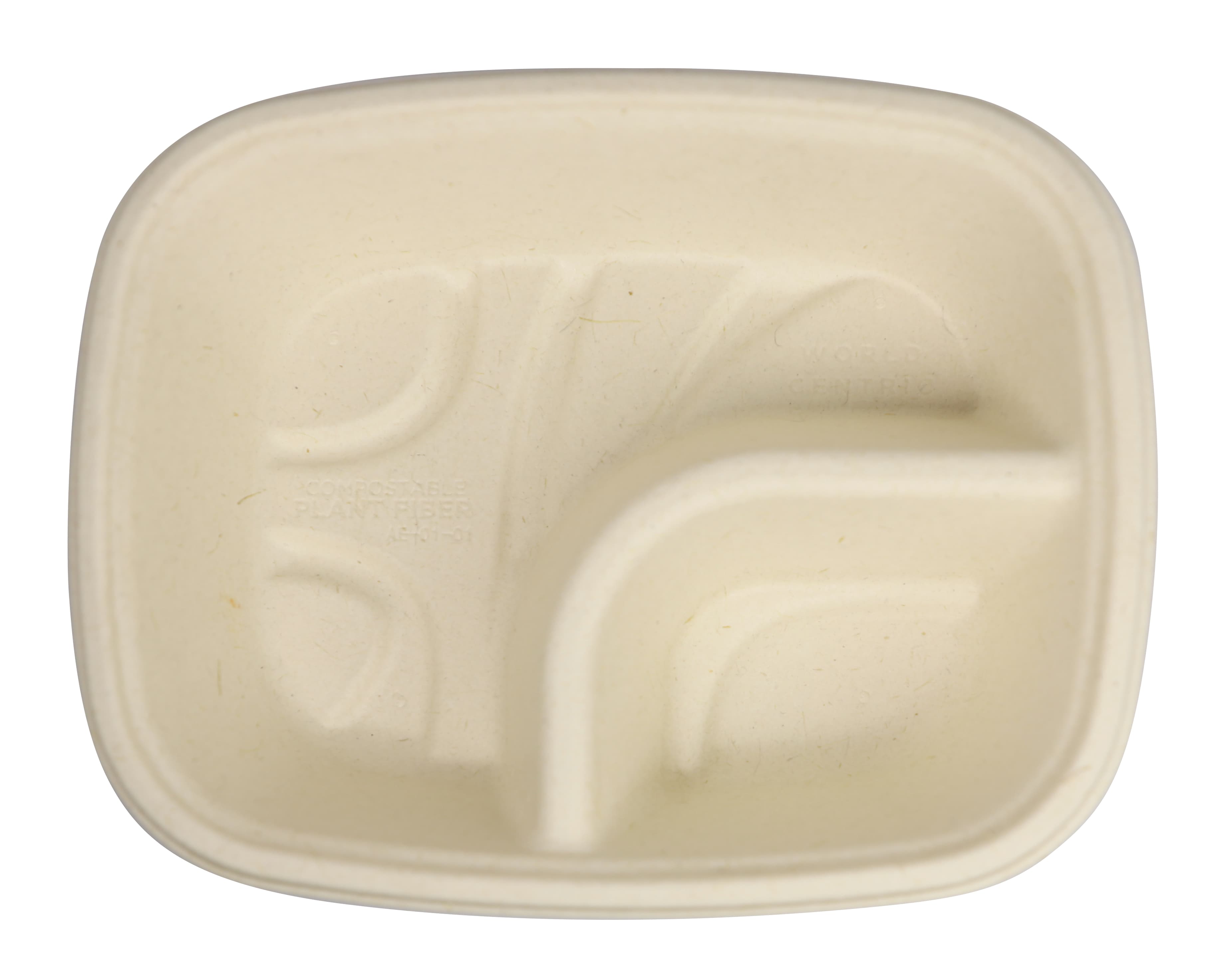 Nacho Take-Out Tray 7X5X1.5 IN 2 Compartment Pulp Fiber 600/Case