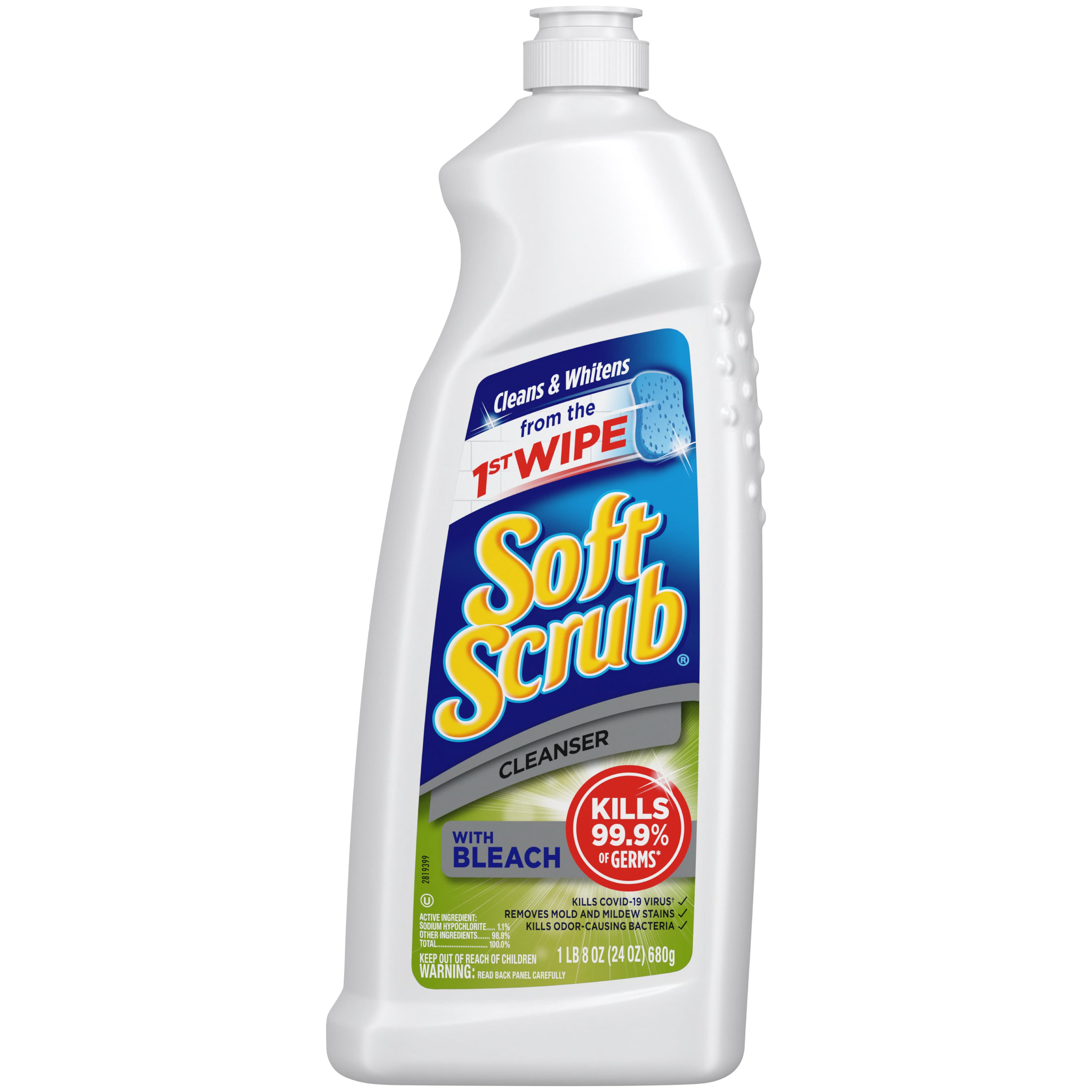 Soft Scrub® Lemon All Purpose Cleaner Cleanser Bleach 24 OZ 8/Case