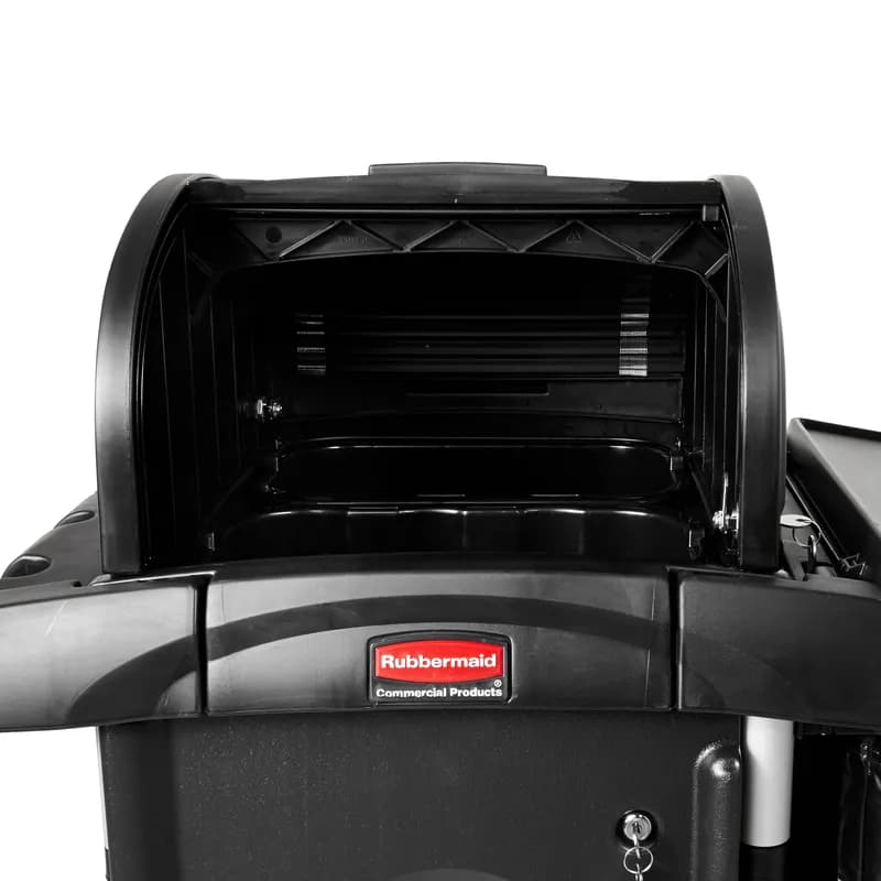 Executive Series™ Janitorial Cleaning Cart 48.25X22X53.5 IN Black Plastic Executive High Security 1/Case