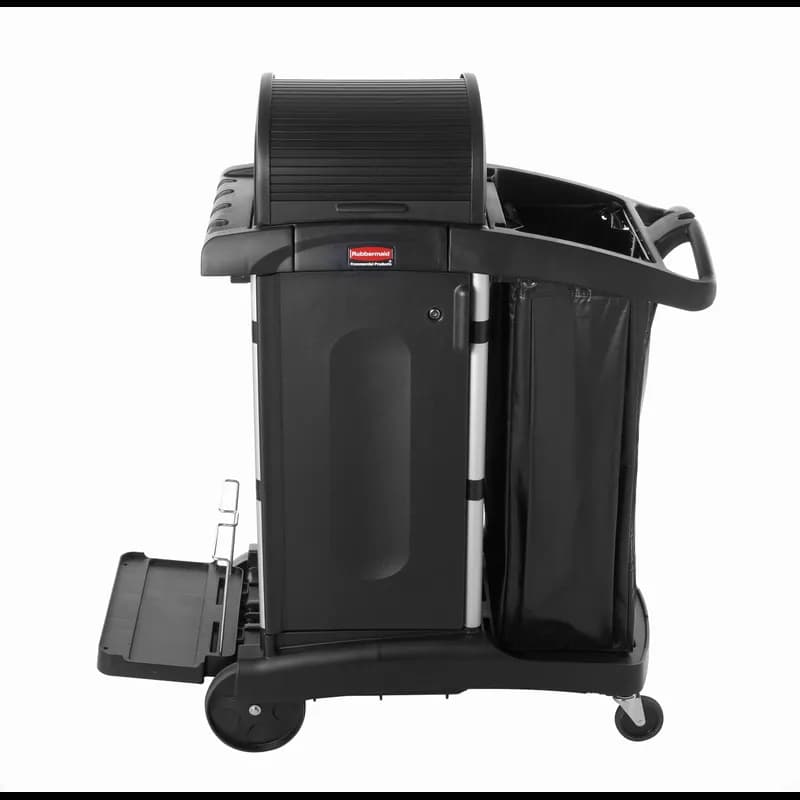 Executive Series™ Janitorial Cleaning Cart 48.25X22X53.5 IN Black Plastic Executive High Security 1/Case