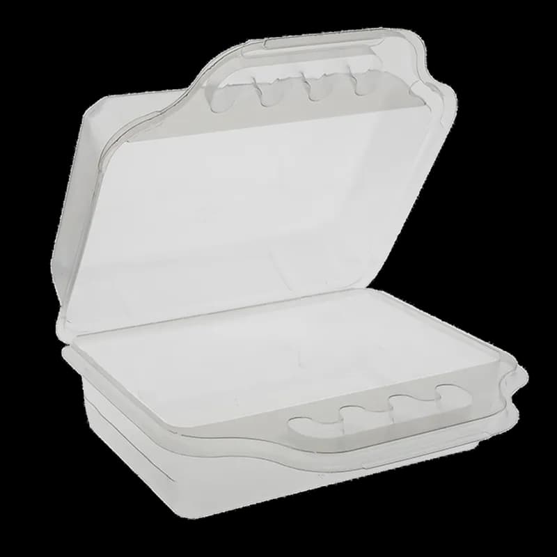 Lunch Take-Out Container Hinged PET Clear 150/Case