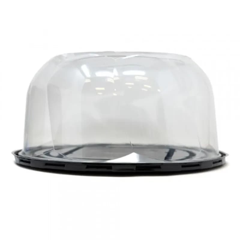 Cake Container & Lid Combo With Dome Lid 9X5.5 IN PET Black Swirl 50/Case