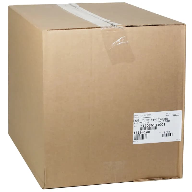 Angel Food Cake Cake Base 10X4 IN CPET Black 200/Case