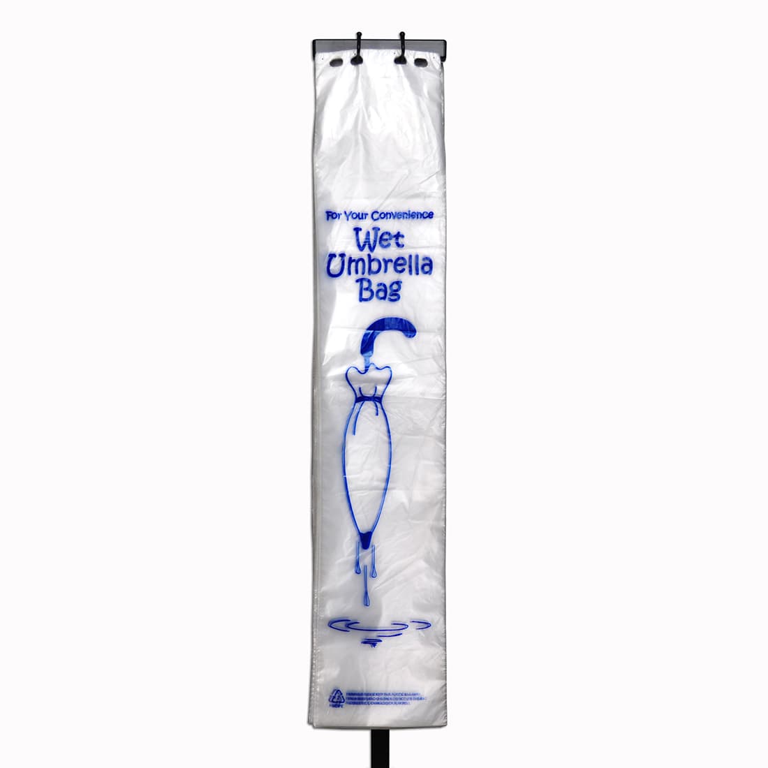 Umbrella Bag 7X35+1.5 IN Clear HDPE 0.7MIL 1000/Case