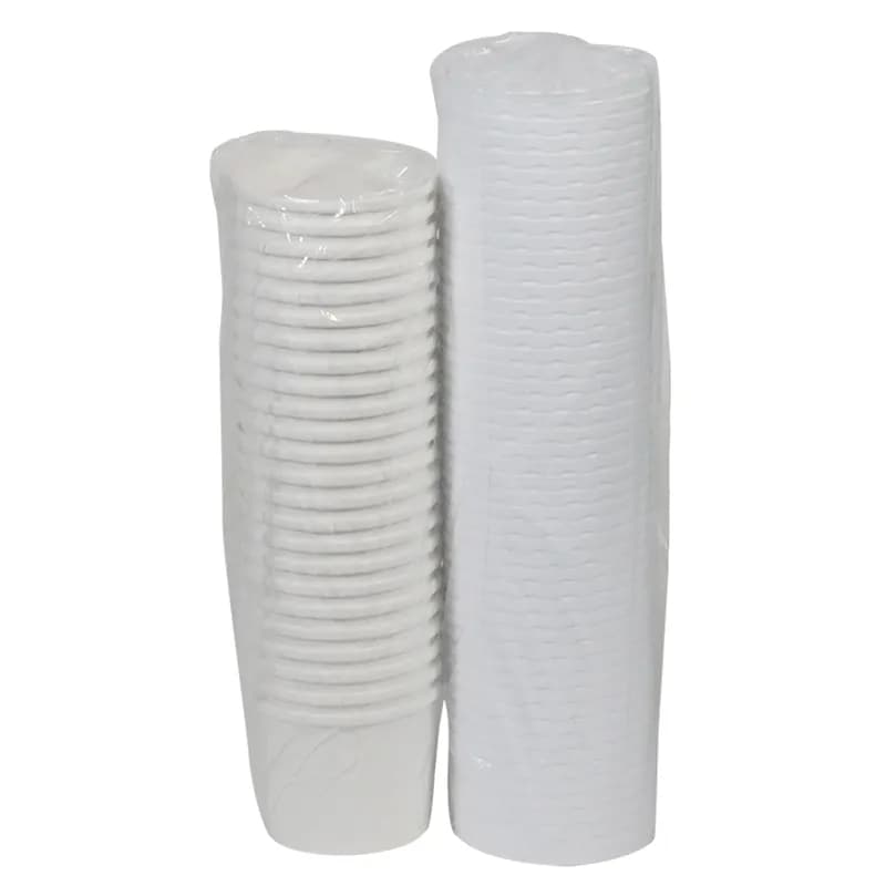 Soup Food Container Base & Lid Combo 12 OZ Paperboard White Round 250/Case