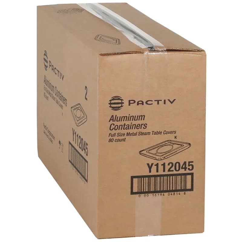 Cover Flat Full Size 20.3X12.4X0.6 IN Aluminum Silver For Pan 80/Case