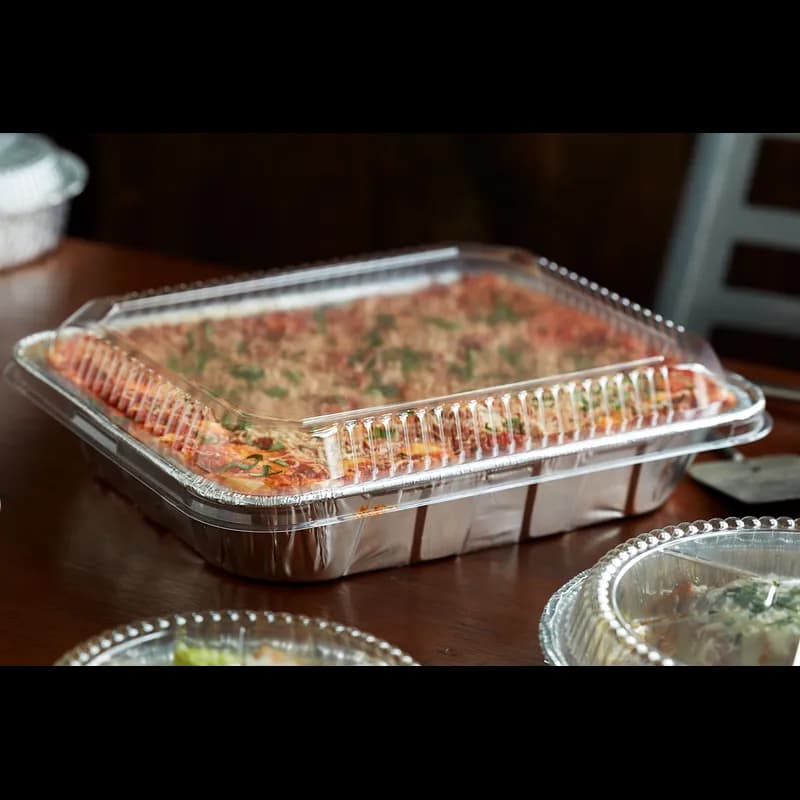 Steam Table Pan 1/2 Size 120 OZ 11.8X9.4X2.6 IN Aluminum Silver Deep 100/Case
