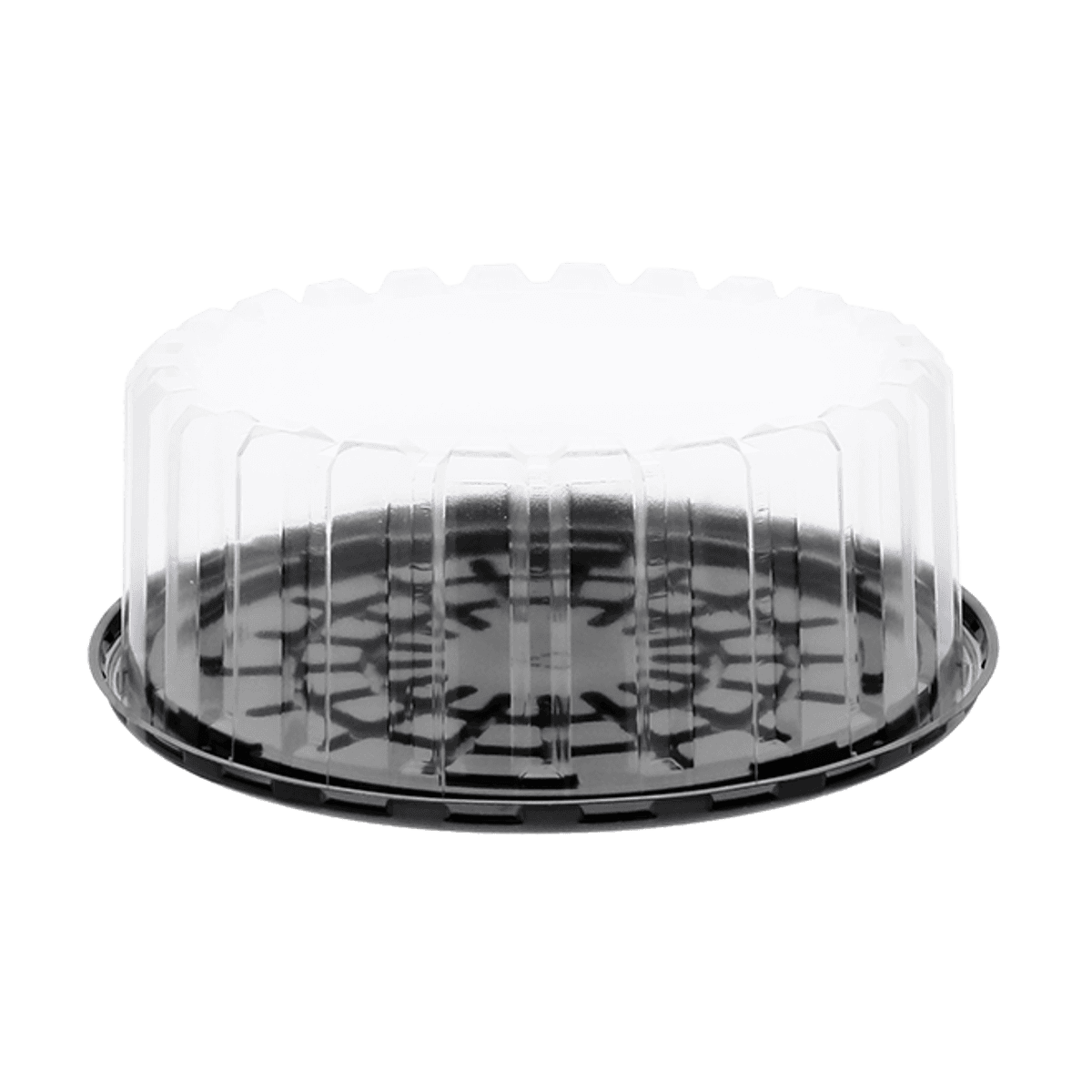 Bakery Container & Lid Combo With Shallow Dome Lid 10.25X3.875 IN Black Clear Round 100/Case