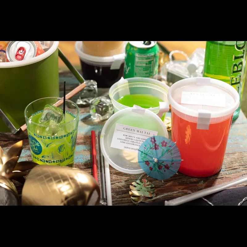 Food Deli Container Base & Lid Combo 32 OZ PP LLDPE Clear Round Heavy Duty 240/Case