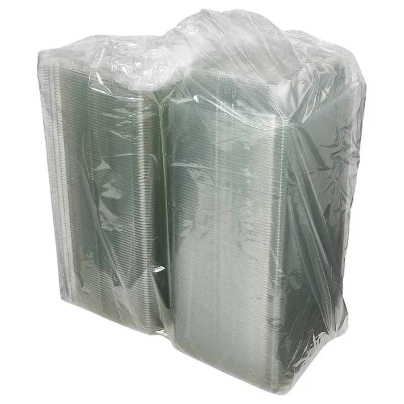 Victoria Bay Deli Container Hinged 35 OZ RPET Clear Tamper-Evident 90 Count/Pack 2 Packs/Case 180 Count/Case