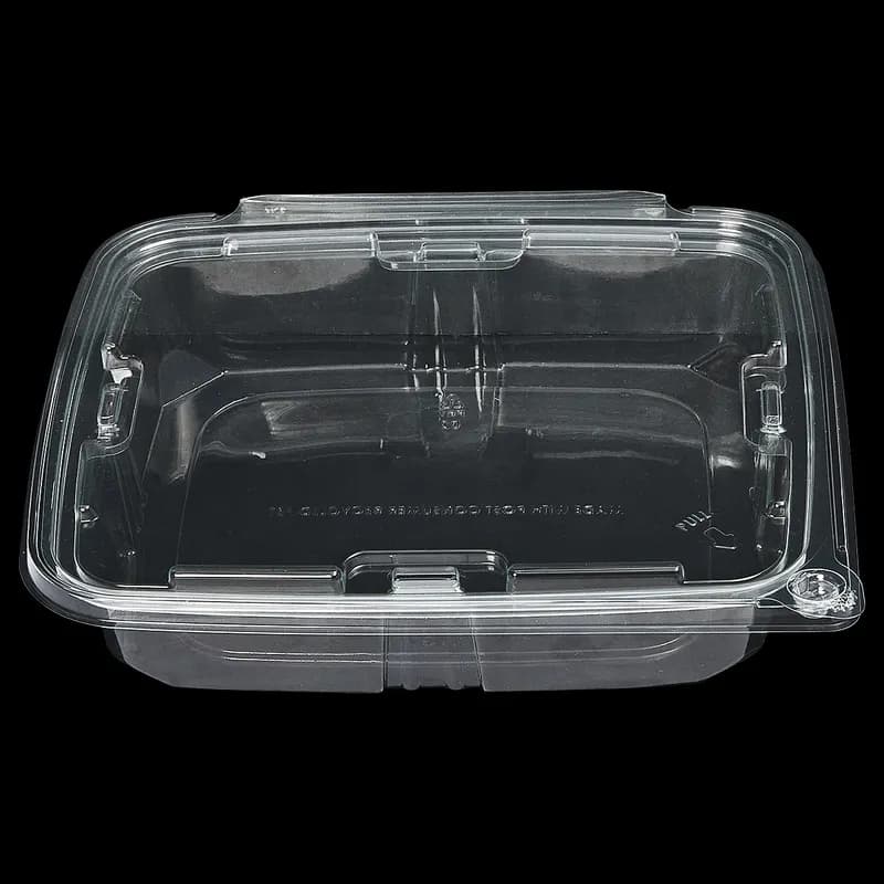 Victoria Bay Deli Container Hinged 35 OZ RPET Clear Tamper-Evident 90 Count/Pack 2 Packs/Case 180 Count/Case