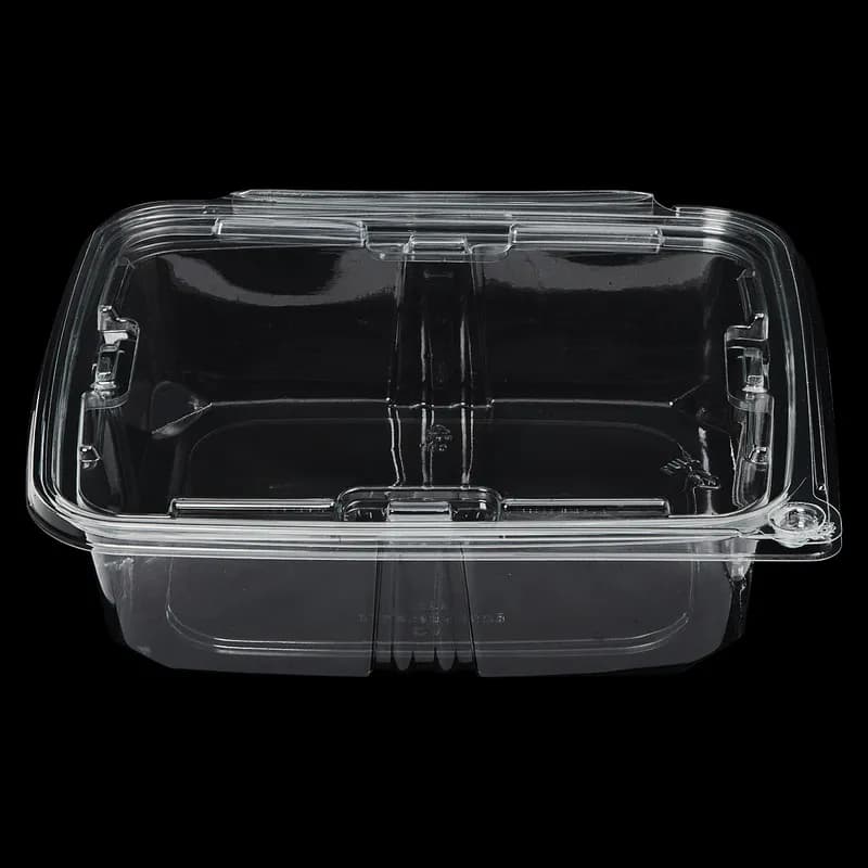 Victoria Bay Deli Container Hinged 48 OZ RPET Clear Tamper-Evident 88 Count/Pack 2 Packs/Case 176 Count/Case